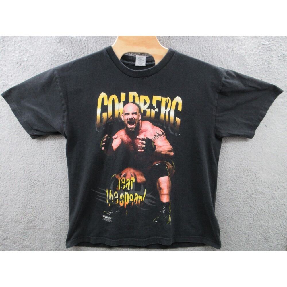 Rare Official Vintage WCW Goldberg Fear The Spear Shirt Size XL 1998 Print Rare